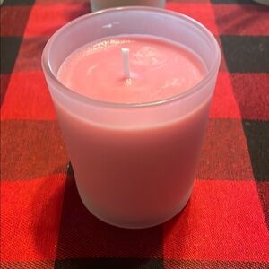 Pink Scented Candle. Peach scented.